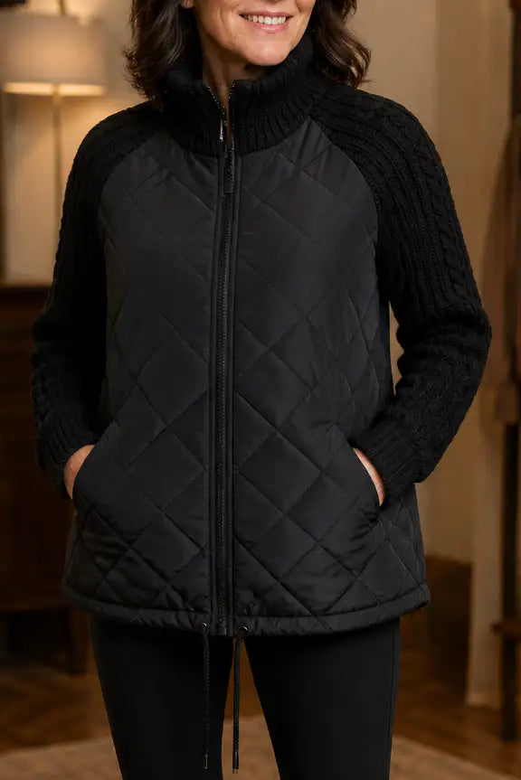 Perpetua | Chaqueta Acolchada con Paneles de Punto