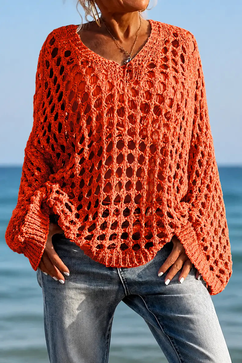 Fuencisla | Jersey Oversize Calado con Hombros Descubiertos