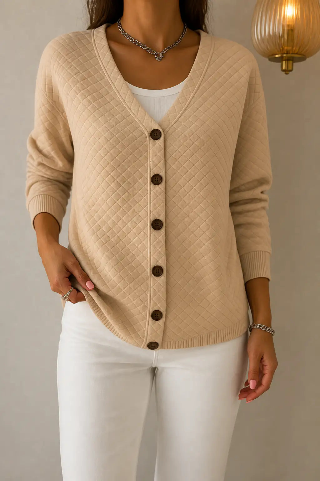 Lorenza | Cárdigan Acolchado con Botones