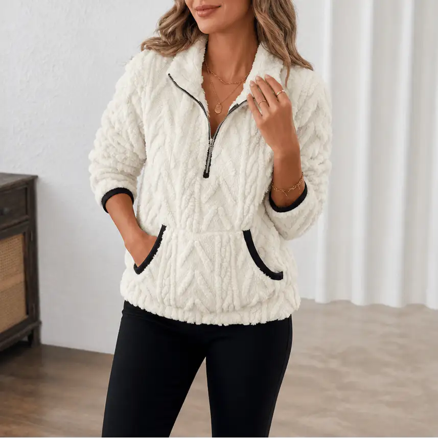 Consuelo | Sudadera Polar con Media Cremallera