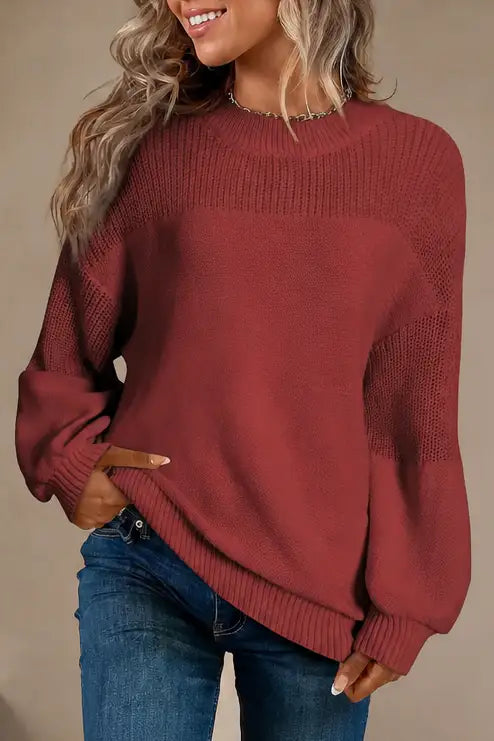 Gertrudis | Jersey Oversize de Canalé con Hombros Caídos