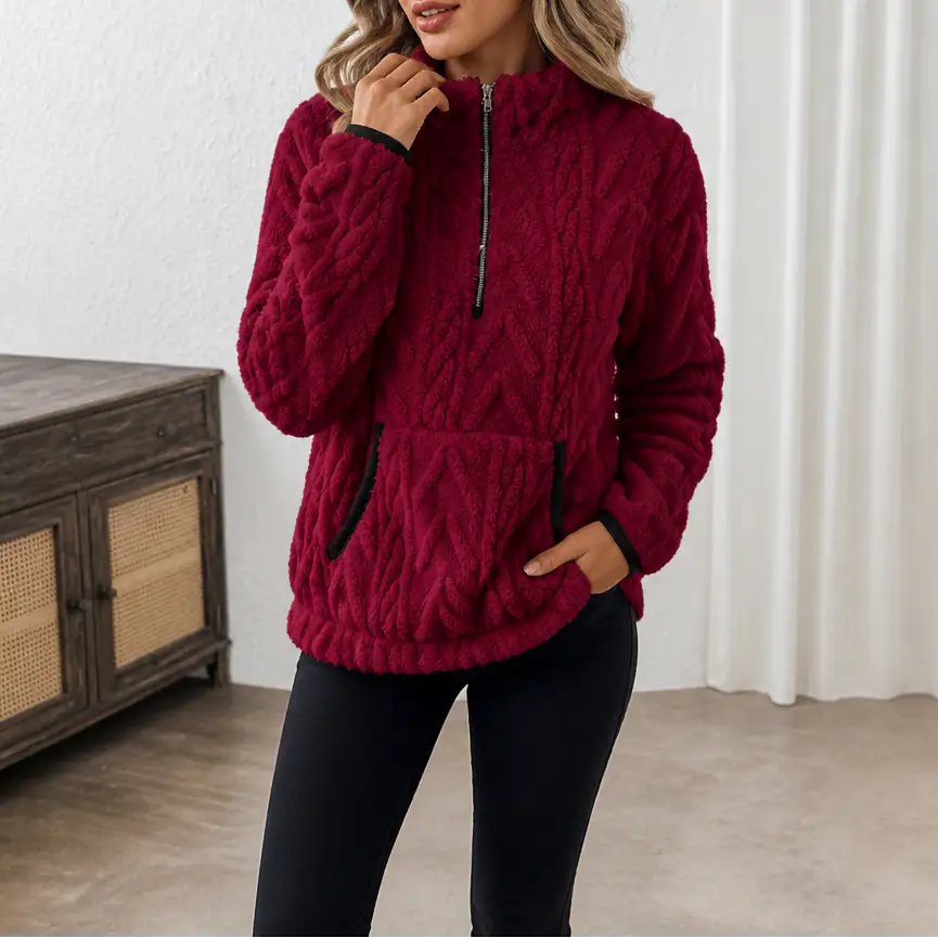 Consuelo | Sudadera Polar con Media Cremallera
