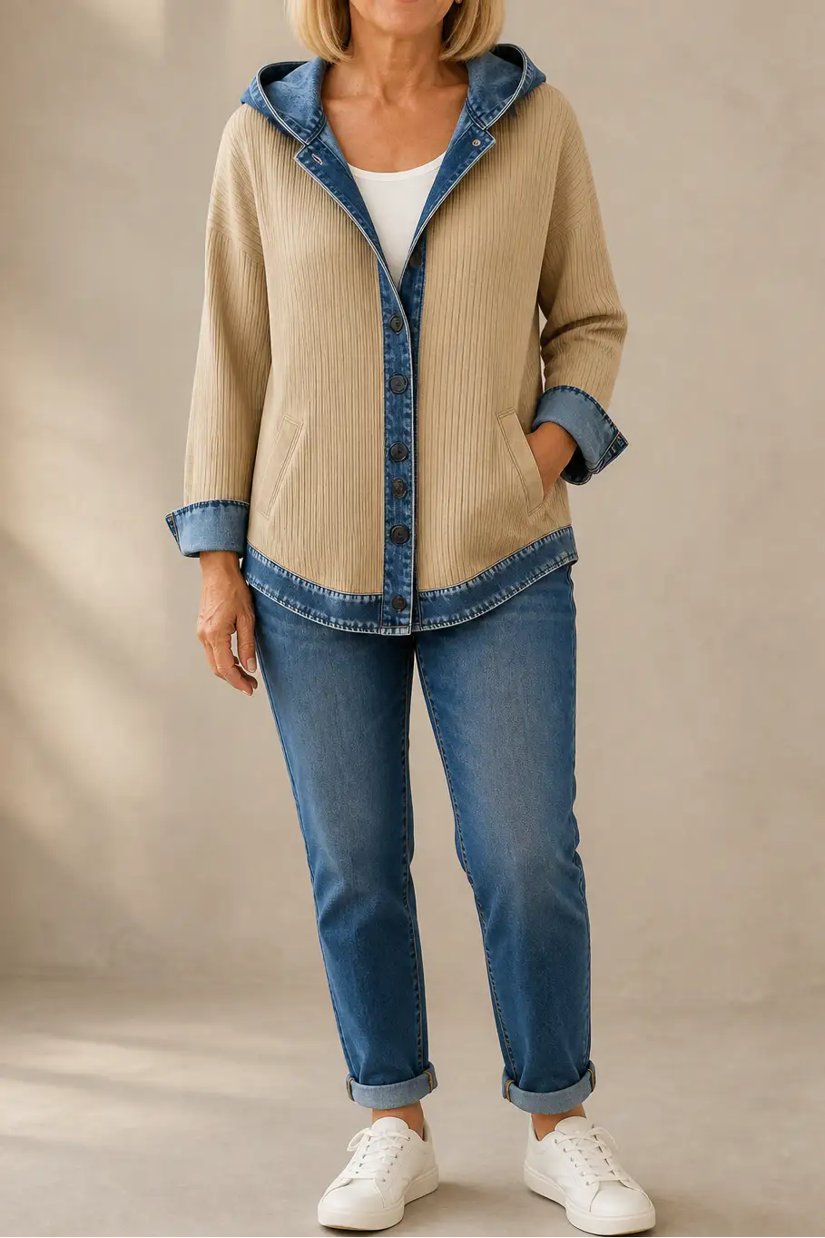 Juana | Sobrecamisa de Cuadros con Capucha Vaquera