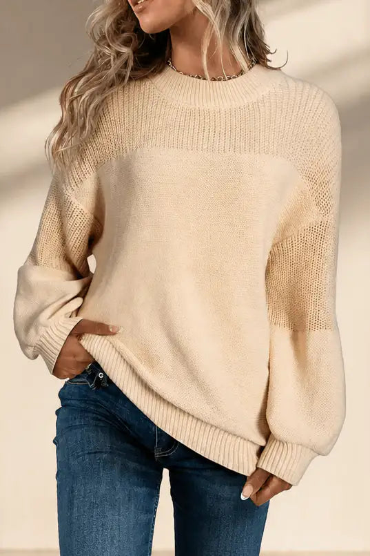 Gertrudis | Jersey Oversize de Canalé con Hombros Caídos