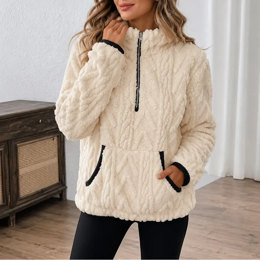 Consuelo | Sudadera Polar con Media Cremallera