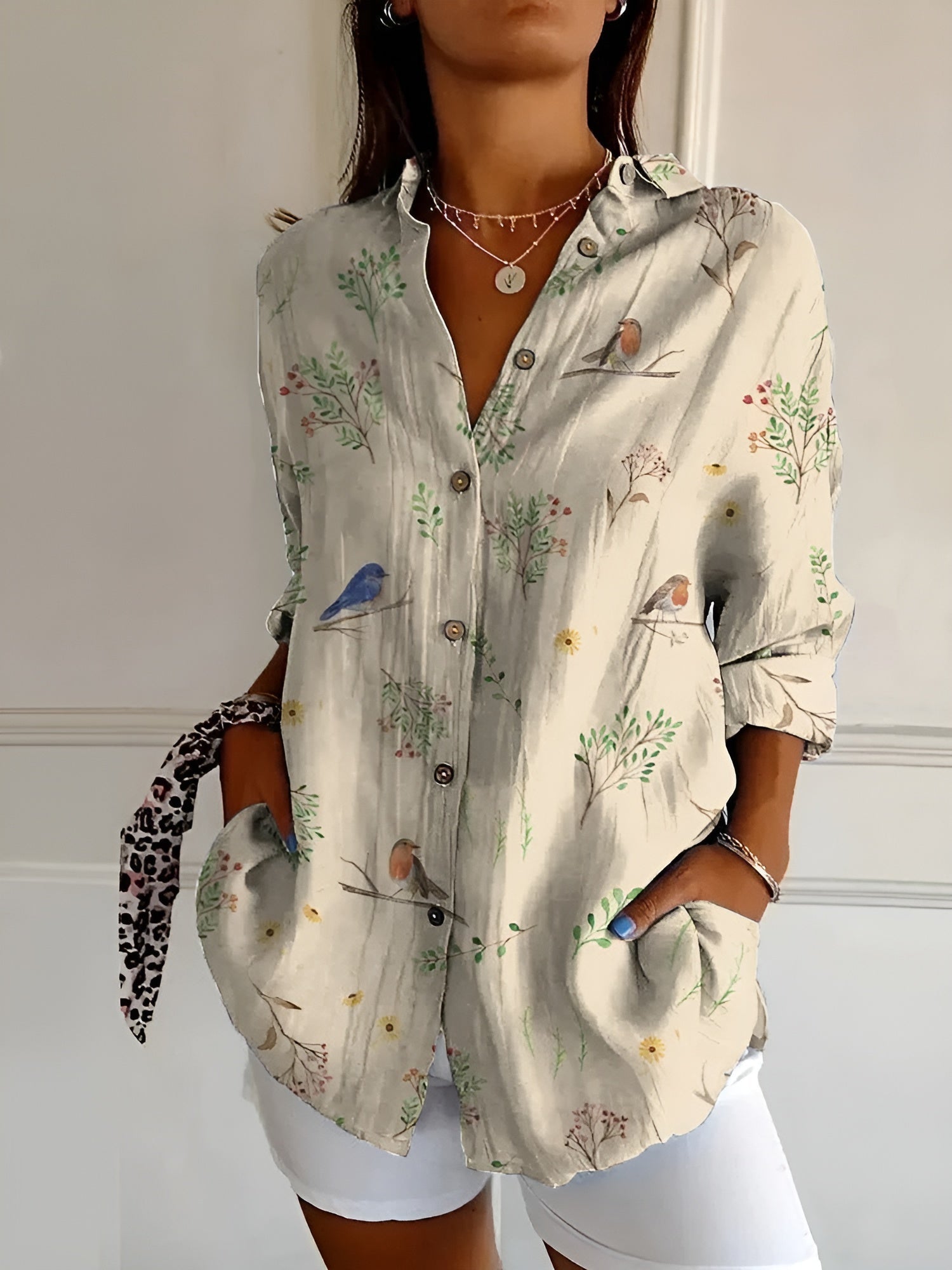 BLUSA FLORAL DE ALGODÓN