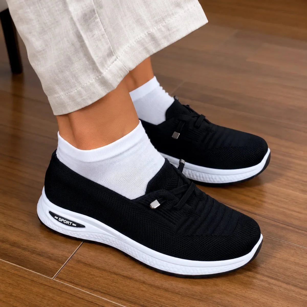 Carmen | Zapatilla de Malla Acolchada sin Cordones