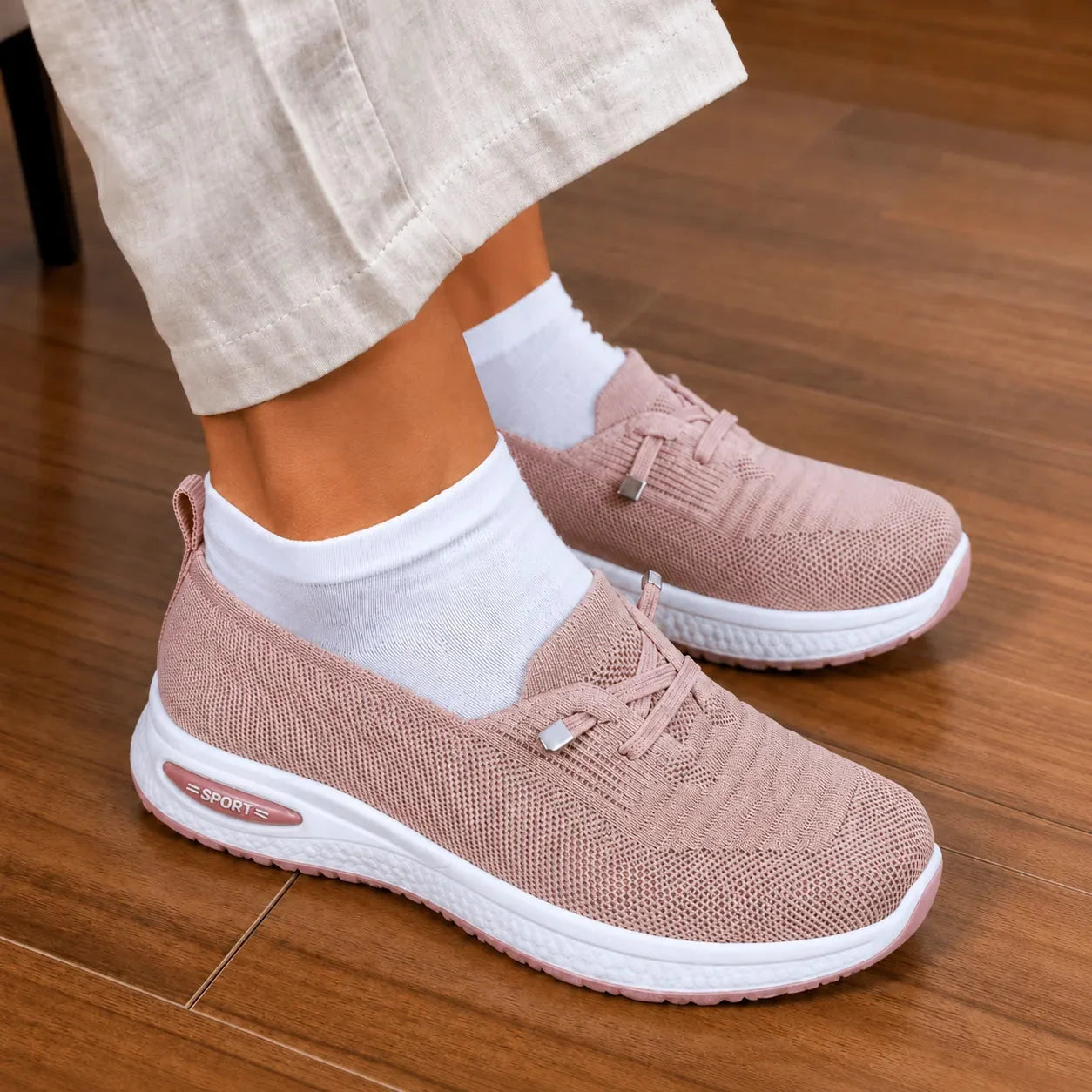 Carmen | Zapatilla de Malla Acolchada sin Cordones