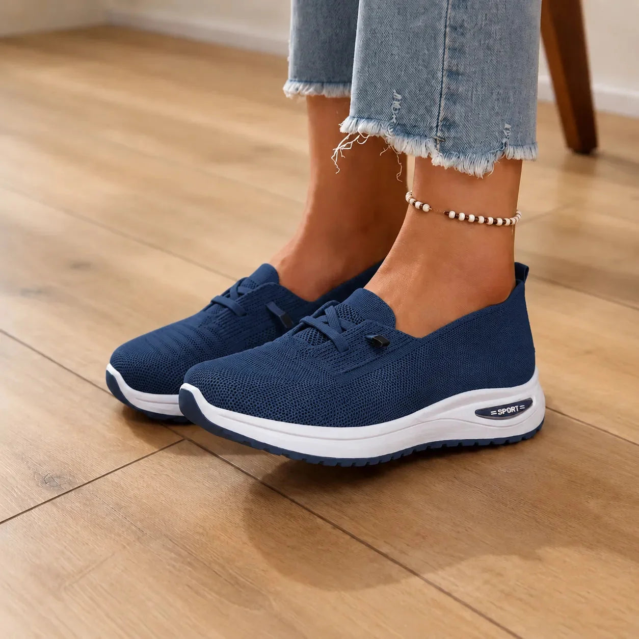Carmen | Zapatilla de Malla Acolchada sin Cordones