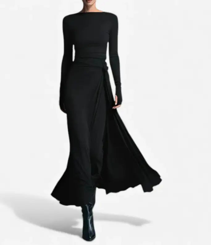 Gloria™ | Vestido Largo Drapeado Fluido