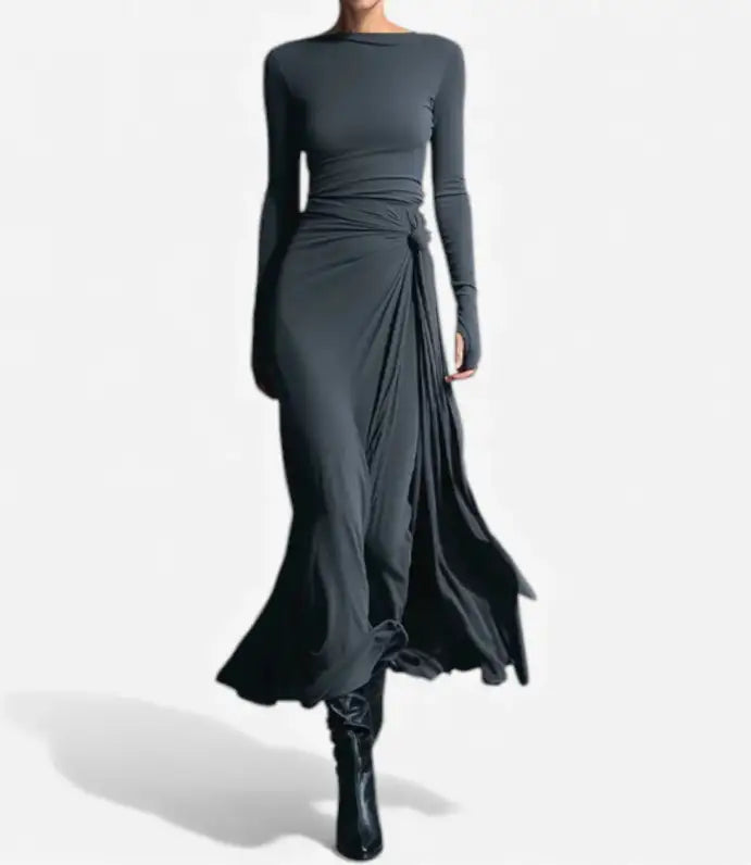 Gloria™ | Vestido Largo Drapeado Fluido