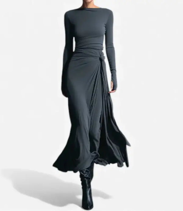 Gloria™ | Vestido Largo Drapeado Fluido