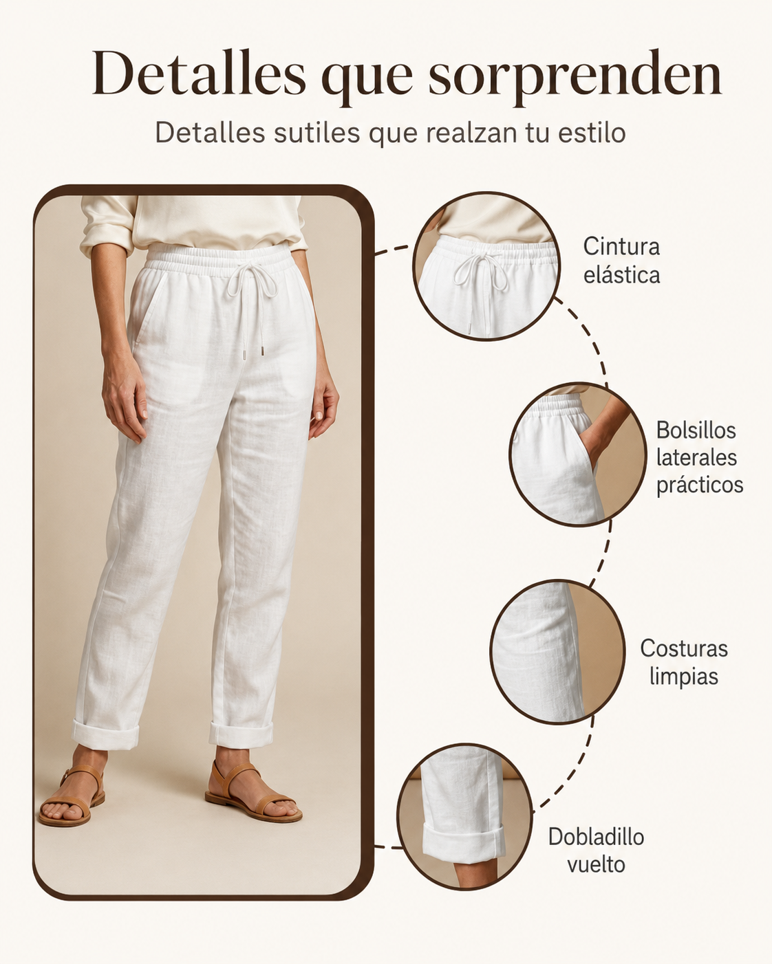 Jenn™ |  Pantalón de Lino para Verano