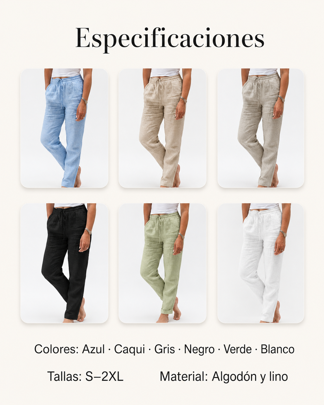Jenn™ |  Pantalón de Lino para Verano